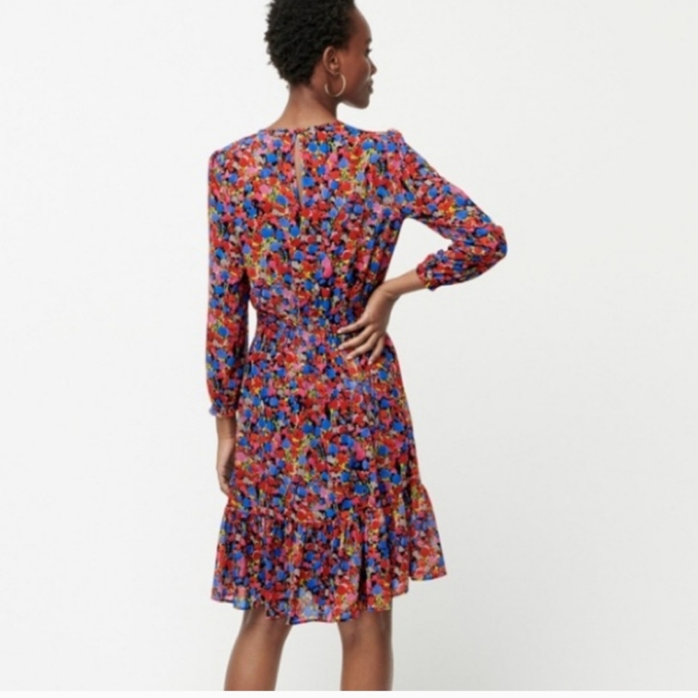 Nwt j crew water color floral cinch waist dress size s - Picture 11 of 13